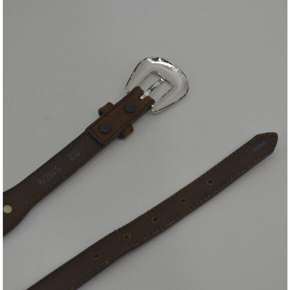 Silver Creek Western Leather Belt Rodeo Cowgirl Size 32 - Picture 10 of 13